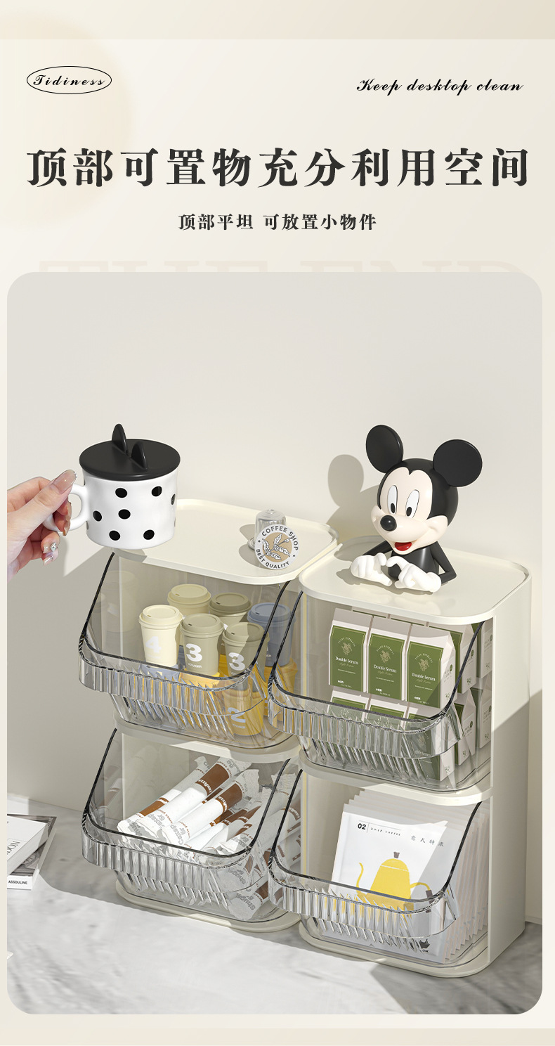 茶包收纳盒办公桌胶囊咖啡收纳架桌面置物架亚克力茶叶零食茶水间详情5