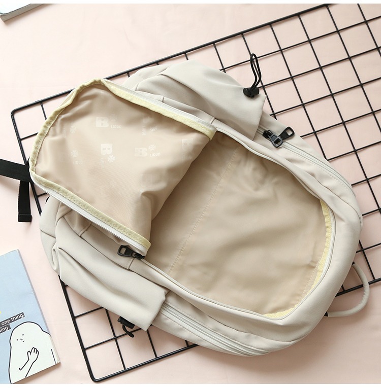 双肩包男日系百搭大容量大学生背包轻便简约初中高中生上课书包女详情16