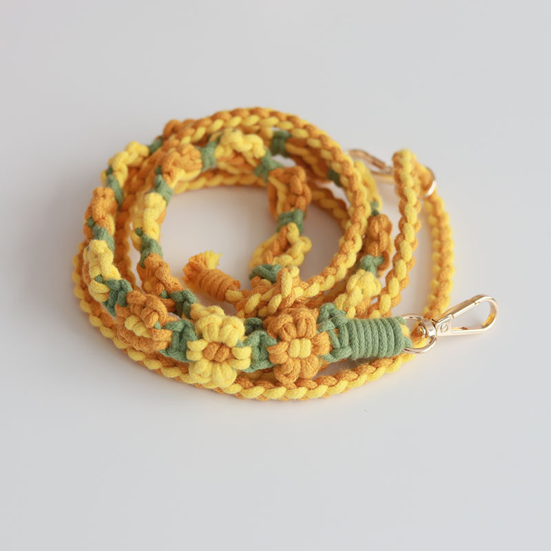 可调节手机挂绳编织相机背带 ins高颜值雏菊花朵斜挎挂脖手机挂链详情18