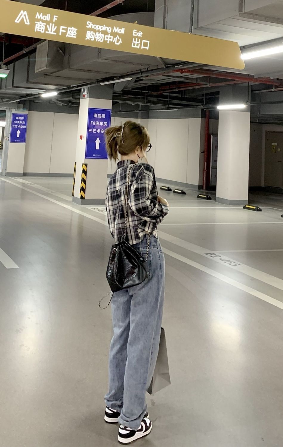 慵懒雅痞调调衬衫须须边短款格子衬衫女夏秋韩版宽松长袖衬衣女详情6