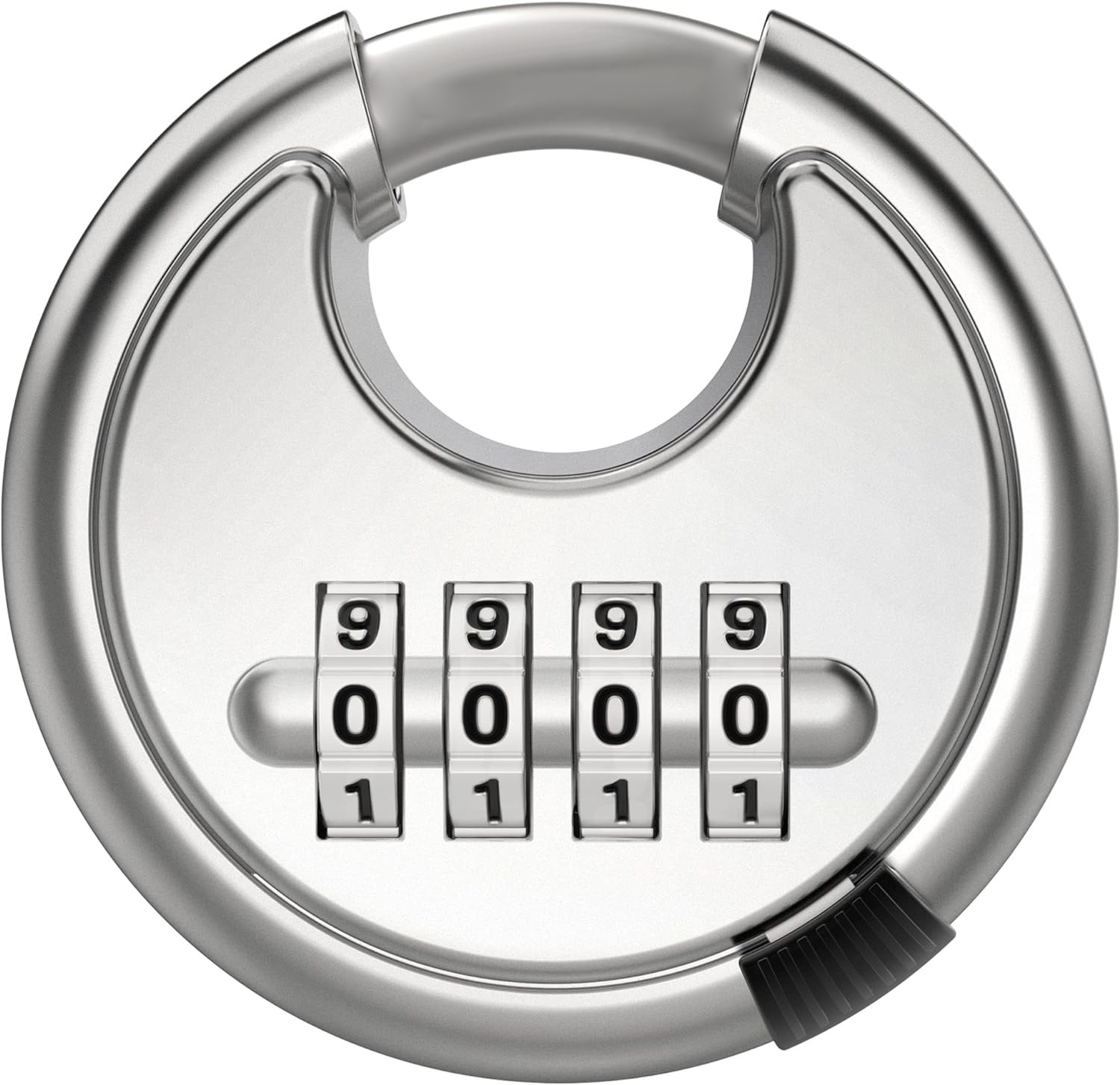 Stainless steel password round disc lock, outdoor waterproof ingot padlock, storage warehouse, garage, truck box, round disc combination lock pic 3