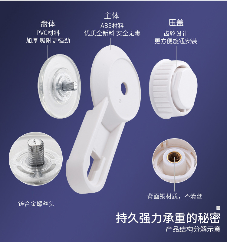 多功能白色吸盘皂液器厨房浴室洗手液瓶简约防滑便捷收纳详情7