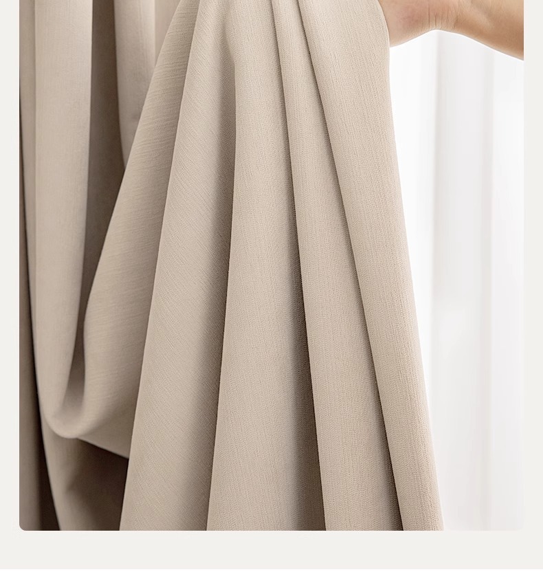 The blackout master bedroom curtains are fully blackout. The new French Chenille living room fabric exudes a sense of luxury and grandeur pic 15