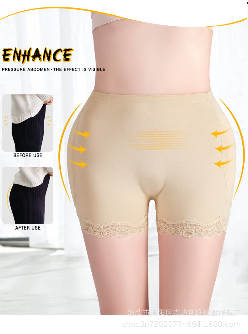 Large-sized faux bottom underwear for buttocks and hips, lace faux bottom pad, sponge pad, body-shaping, buttock lifting, body shaping and tummy tightening pants pic 3