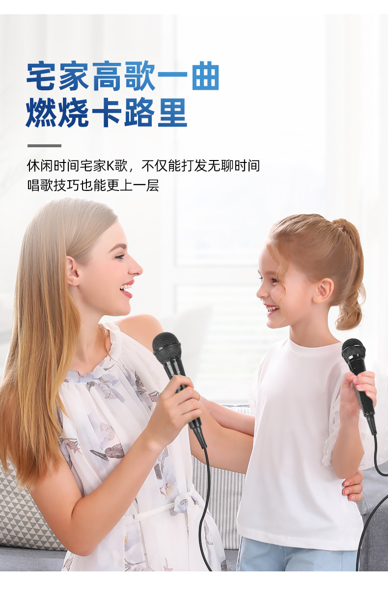 JIY wired microphone power amplifier speaker, conference home computer speaker, karaoke dynamic dynamic live streaming sound card microphone pic 8