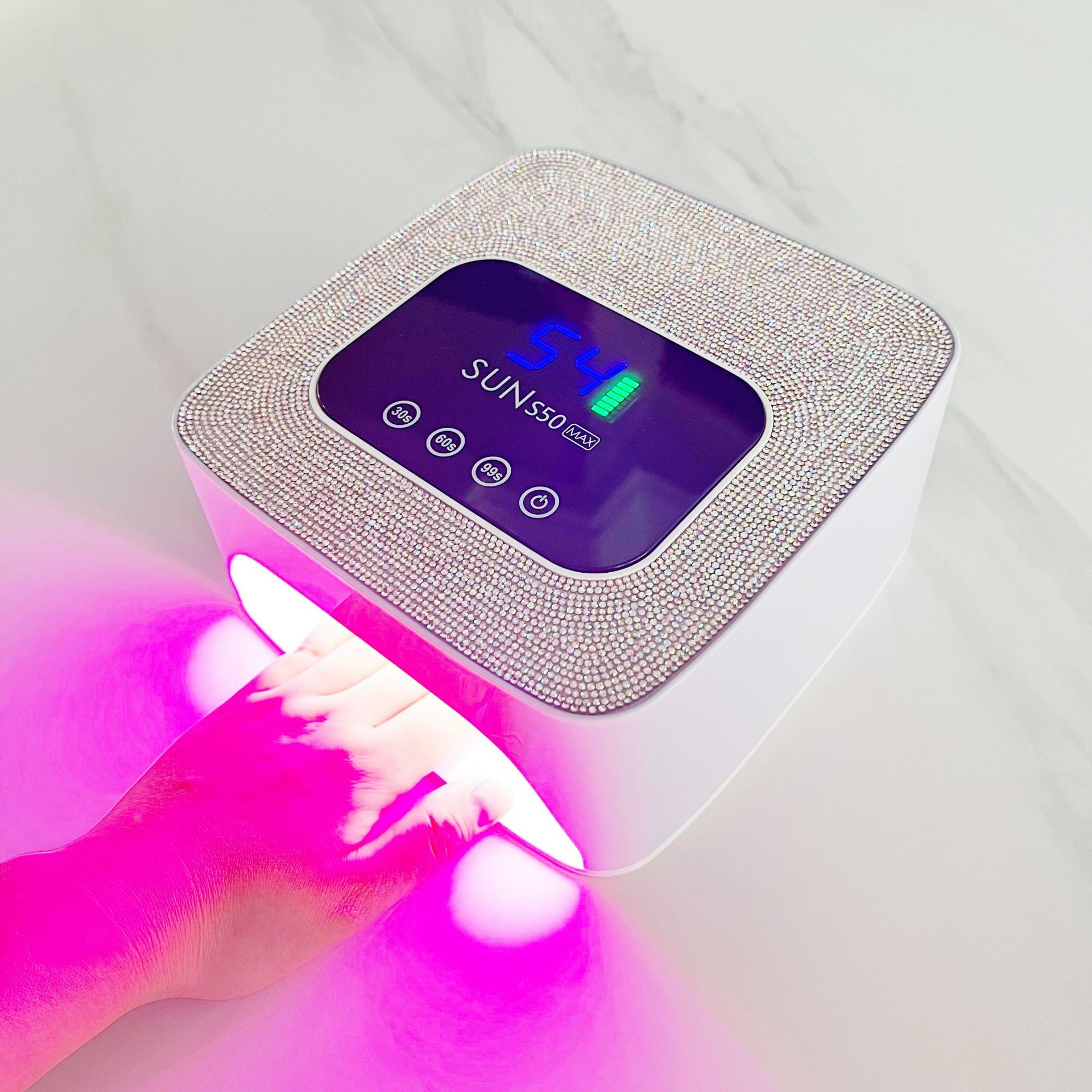 The new S50 wireless battery-powered red light nail art phototherapy machine, LED, quick-drying and non-blackening nail art baking lamp, is specially designed for nail salons pic 2