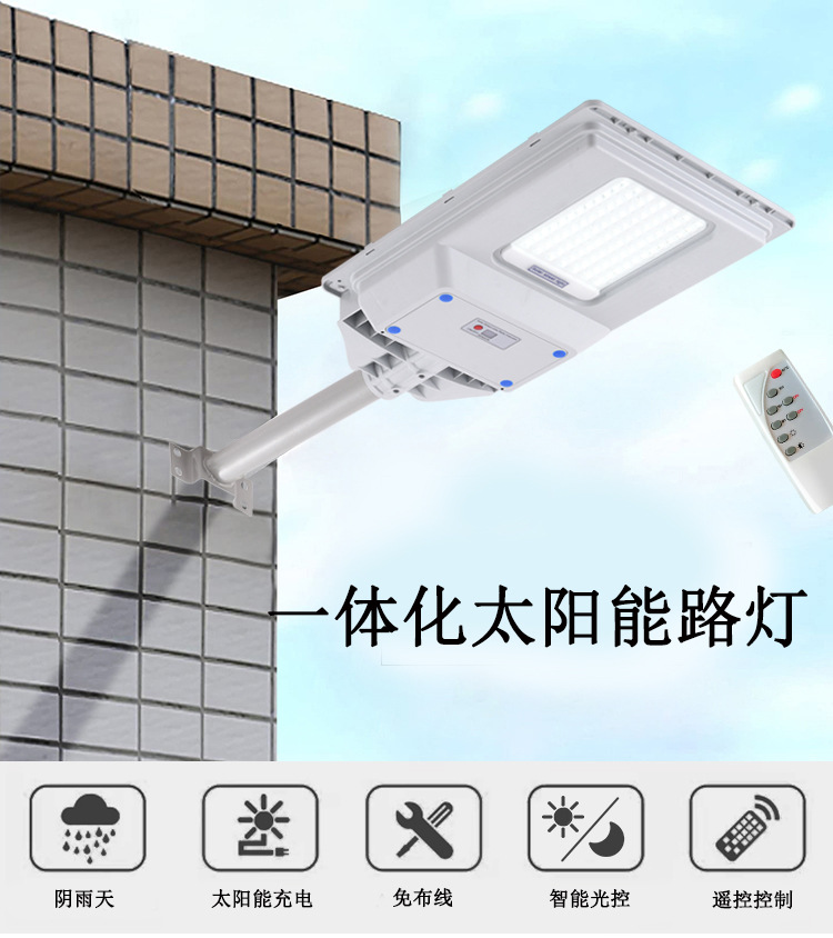 New solar lamps, outdoor household garden lamps, street lamps, solar and human body sensing integrated pic 1