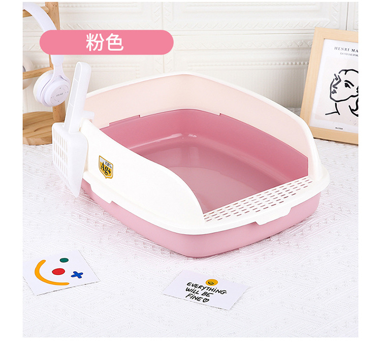 Thickened pedal cat toilet, semi-enclosed cat litter box, cat pet supplies, anti-splash, detachable and washable cat litter basin wholesale pic 12