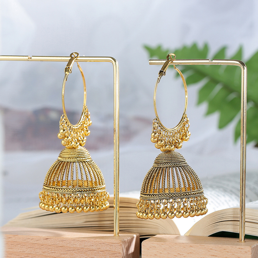 流行元素印度风珠子铃铛耳环耳坠耳钉时尚秋冬新款感小众女士精致详情6