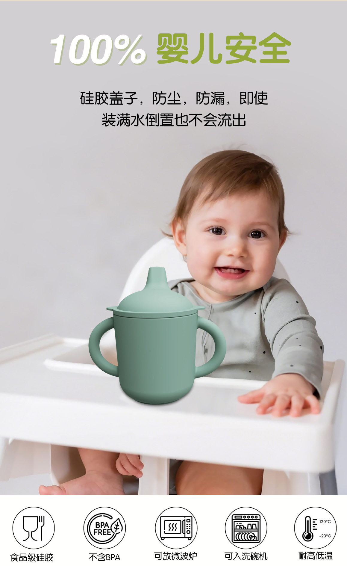 跨境婴童辅食餐具套装 宝宝餐盘辅食碗 婴儿辅食碗围兜餐垫套装详情6
