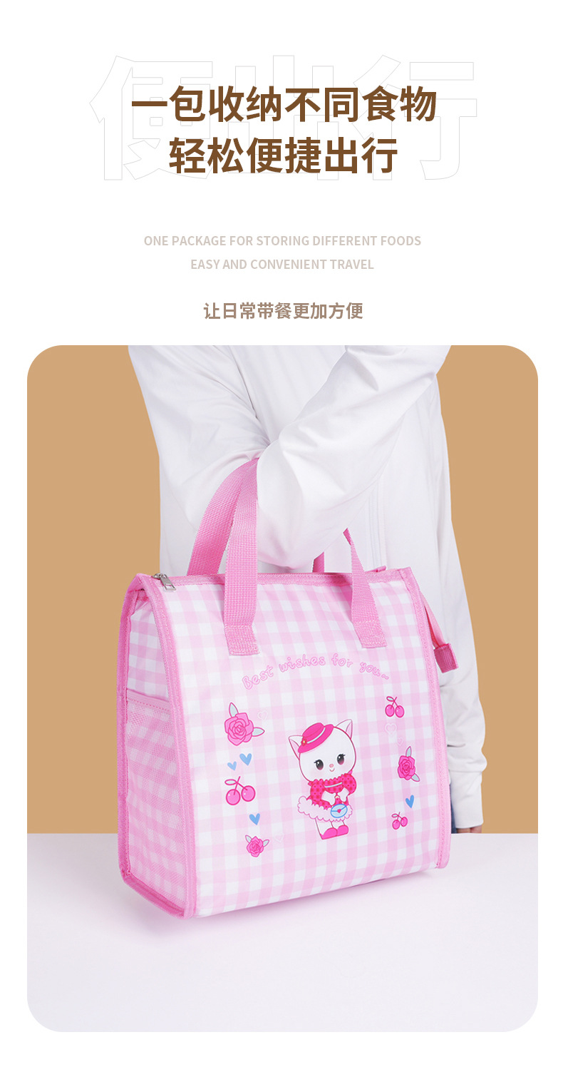 厂家直销批发学生手提饭盒袋多功能牛津布加厚饭盒手提保温袋详情9