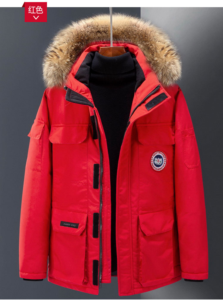 2024新款羽绒服冬季男士中长款情侣户外加厚工装大防寒服外套潮详情13