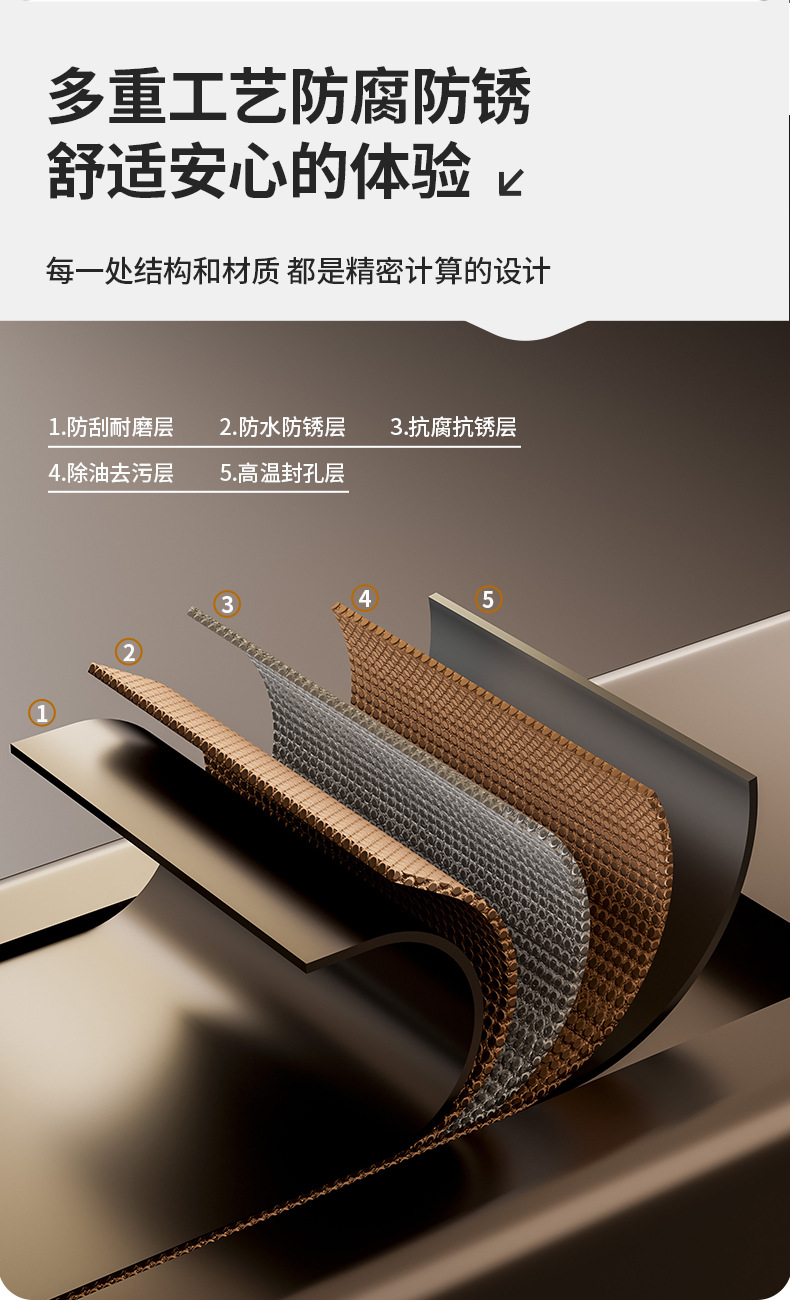 吸盘毛巾架卫生间免打孔浴室置物架厕所双折叠浴巾架卫浴挂件套装详情10