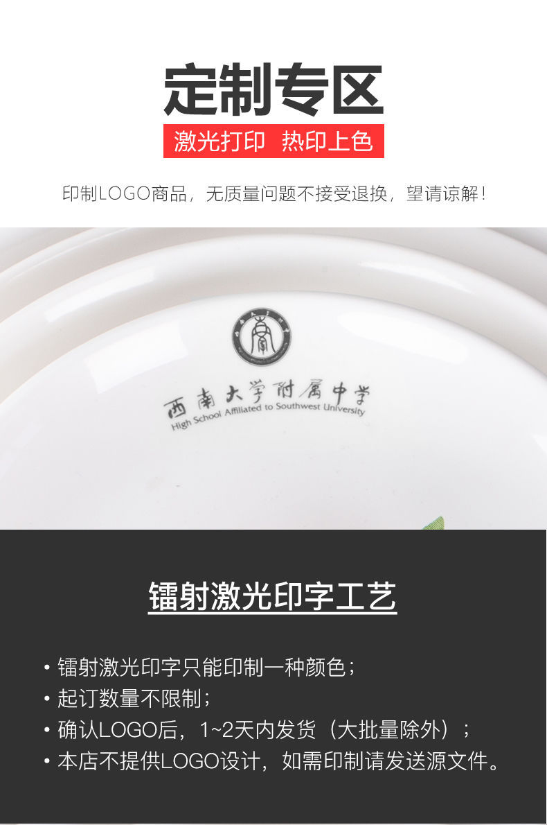密胺仿瓷餐具白色圆盘酒店餐盘菜盘家用小盘子商用塑料圆形吐骨碟详情9