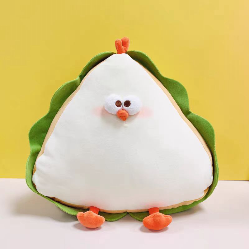 Fun hamburger chicken, stuffed pillow, sandwich chicken doll, funny plush toy, home sofa, personalized decoration pic 12