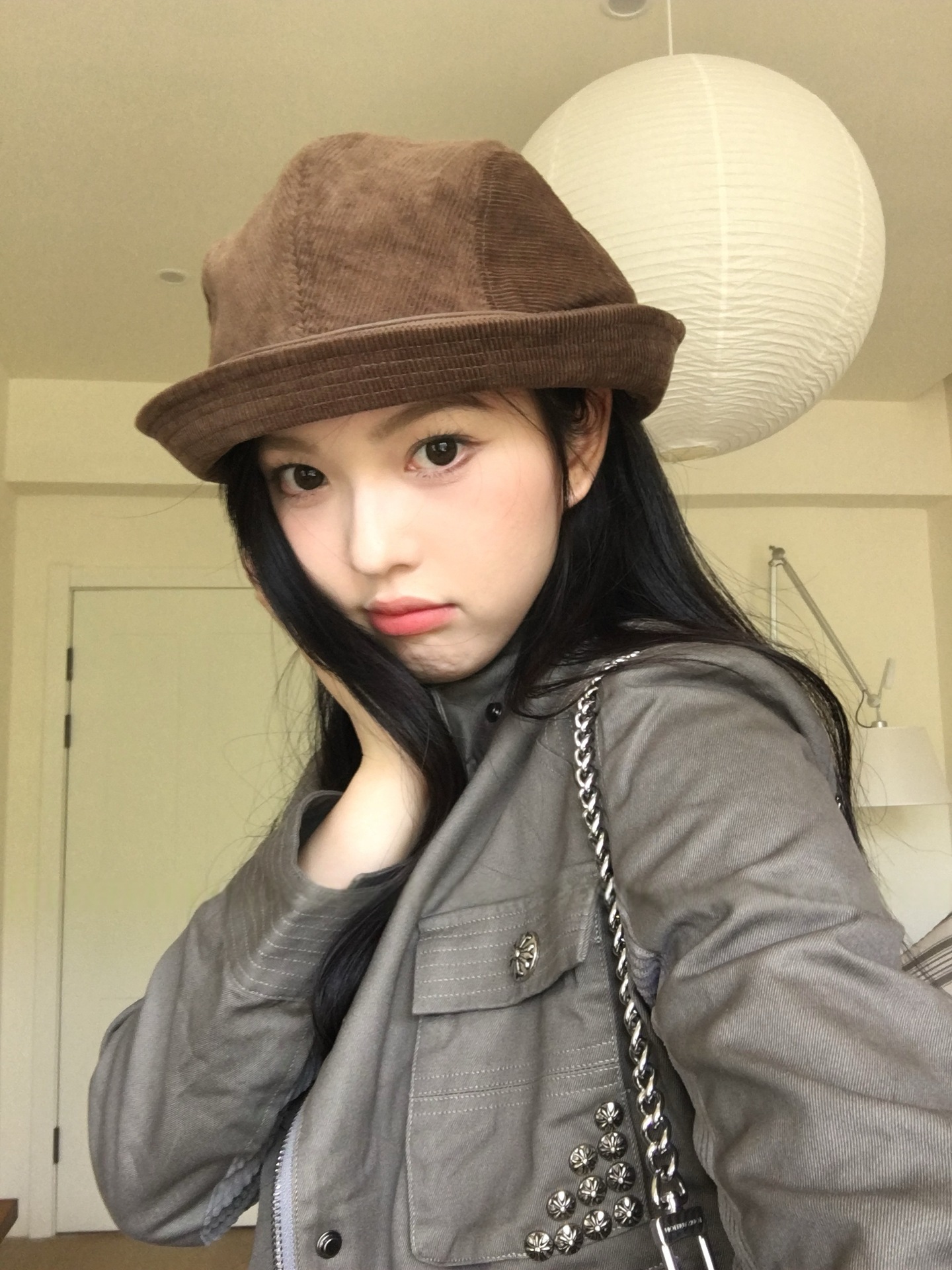 高品质灯芯绒渔夫帽子女秋冬季新款休闲百搭显脸小一帽多戴小礼帽详情18