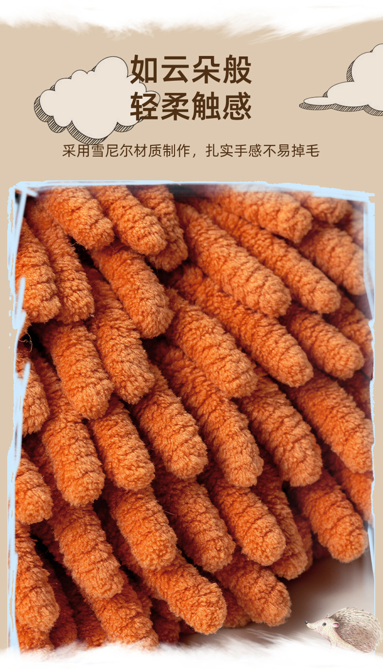 卡通动物雪尼尔擦手巾 康乐屋挂式加厚吸水擦手球 可挂擦手毛巾详情5
