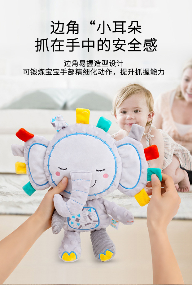 Happy monkey Baby Comfort Doll, infant sleep companion, newborn bubble Comfort towel, soft and fluffy pic 7