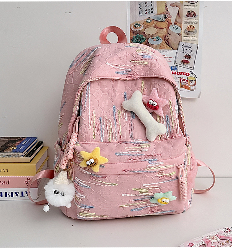 韩版书包高中生女高颜值可爱甜美背包女初中大学生电脑旅行双肩包详情22