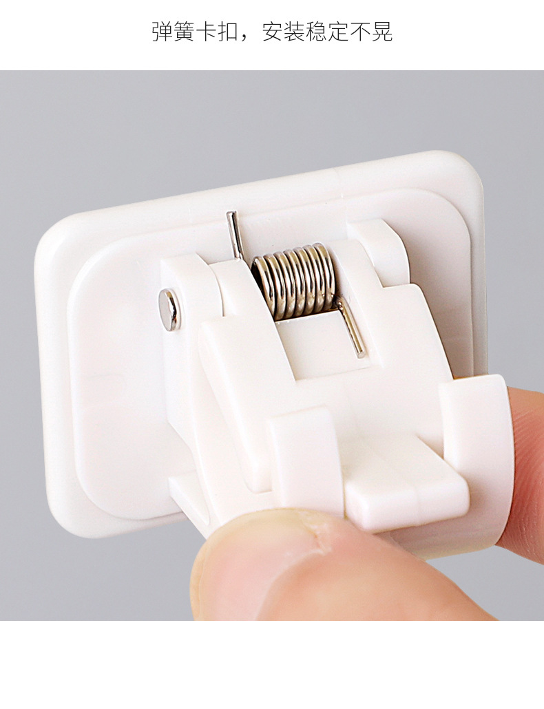 免打孔窗帘伸缩杆厨房下水鞋柜分层杆浴室帘杆门帘杆夹挂钩支撑架详情13