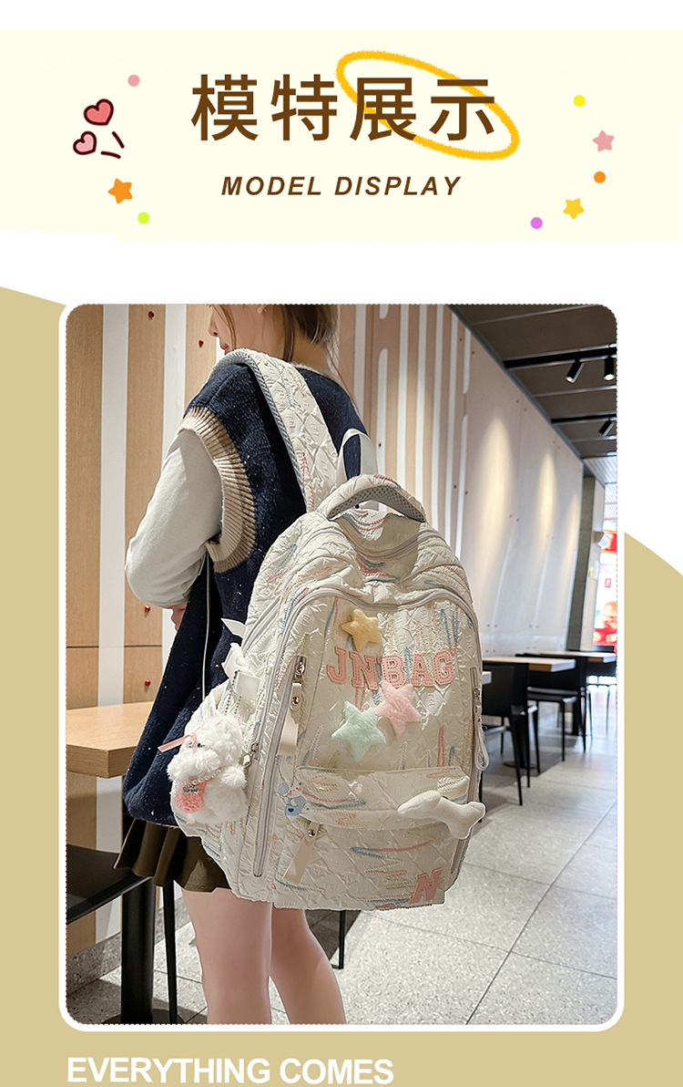 High appearance level schoolbag for junior high school girls, cute and lightweight backpack for primary school students, and large-capacity backpack for senior high school students pic 6