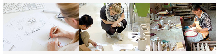 北欧陶瓷粗砂花盆象牙白蝴蝶兰陶盆兰花白陶创意个性绿植粗陶套盆详情14