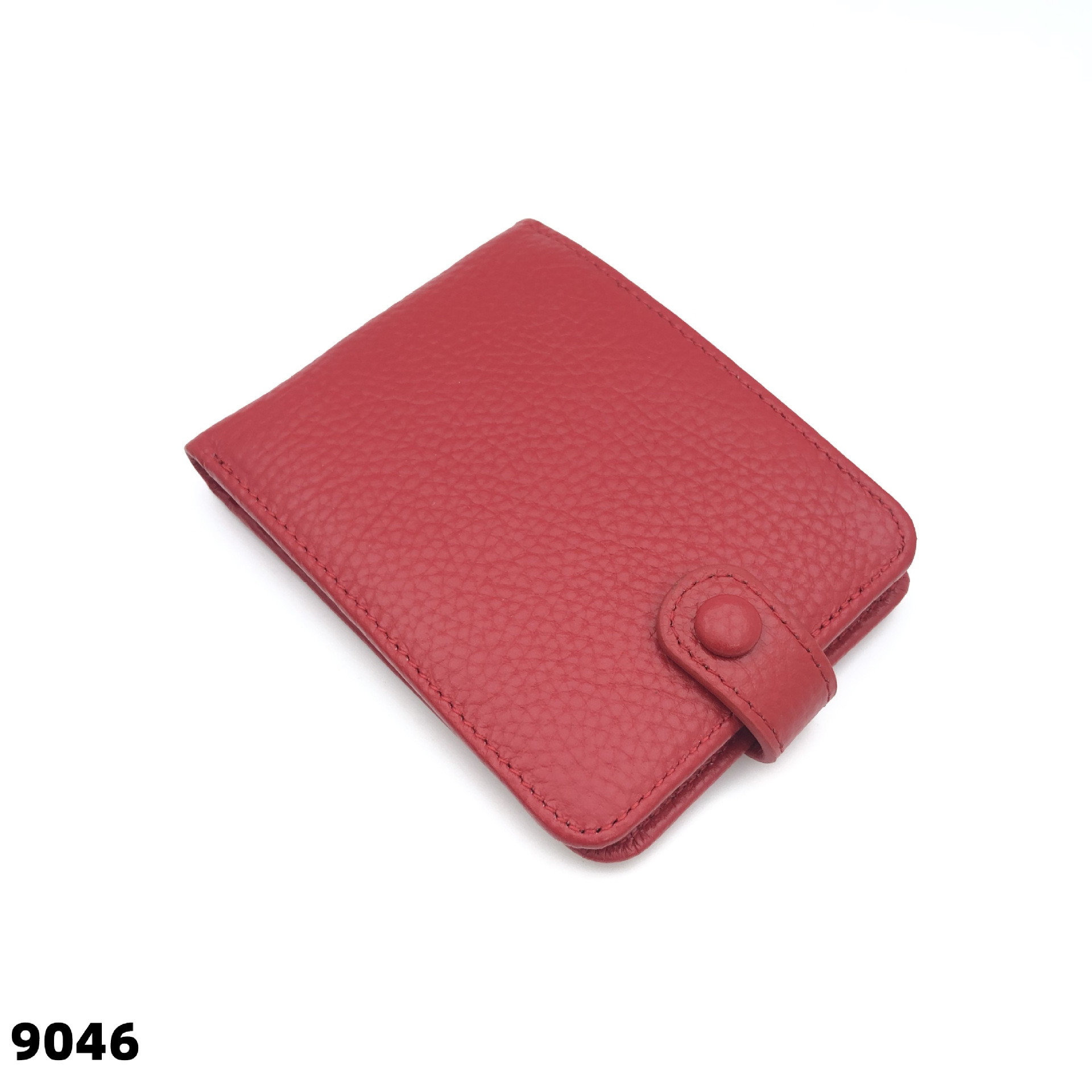 简薄钱夹头层牛皮荔枝纹镜窗暗扣小钱包横款证件包外贸款男女钱包详情6