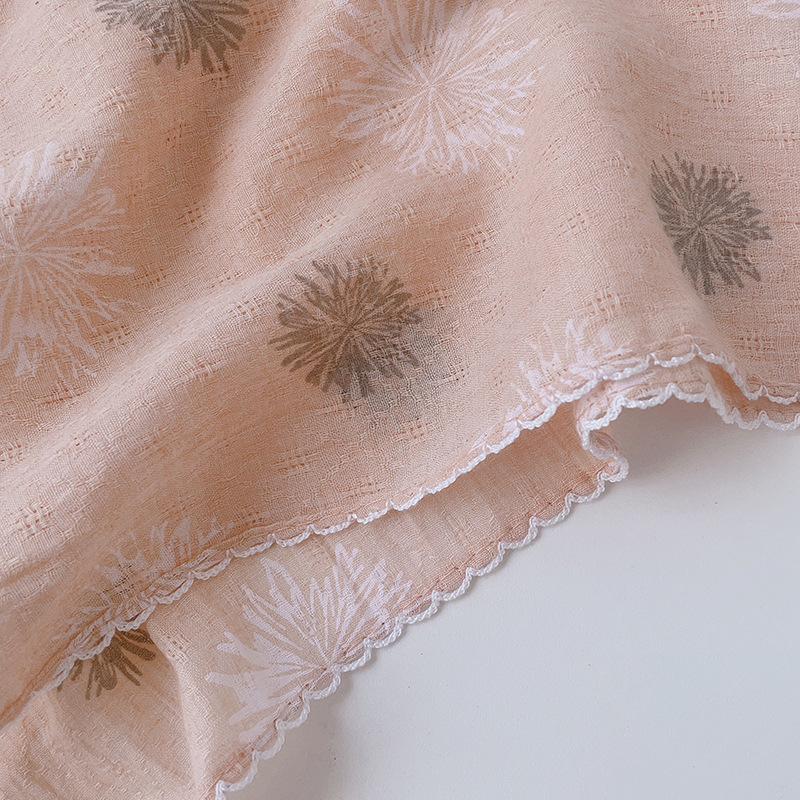 Japanese-style breathable cotton and linen small square scarf for women, 60x60cm, forest girl neck protection small scarf, sun protection travel photo headscarf pic 26
