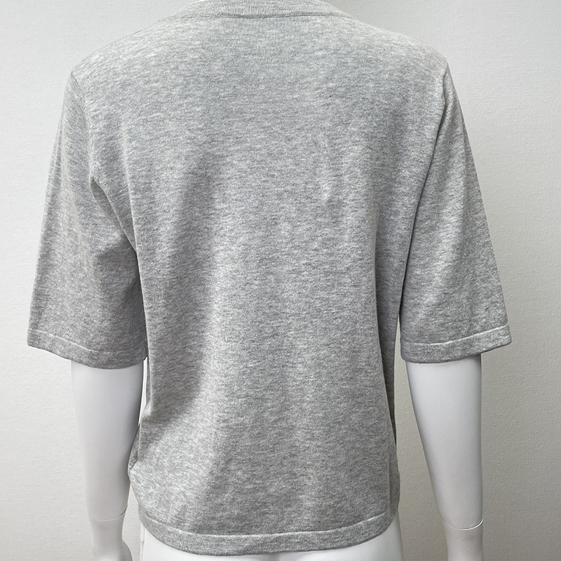 New ROW style ~UPW linen + cotton round-neck short-sleeved T-shirt, refreshing and versatile, casual and commuting, elegant and intellectual woman pic 11