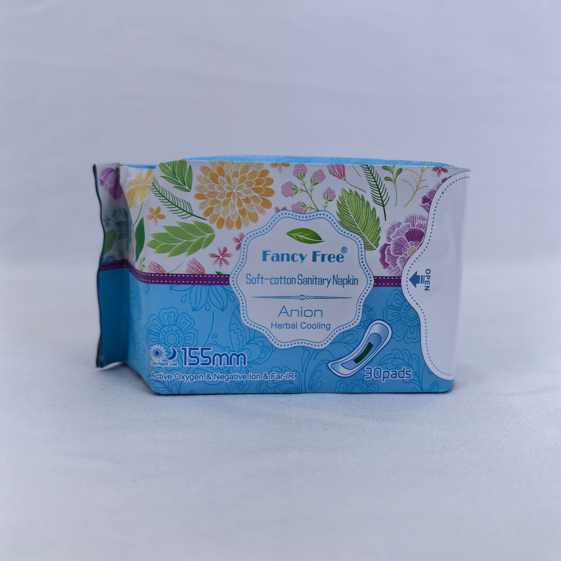 外贸棉柔卫生巾 丝薄柔滑透气姨妈巾 155mm超薄护垫量少卫生巾详情7