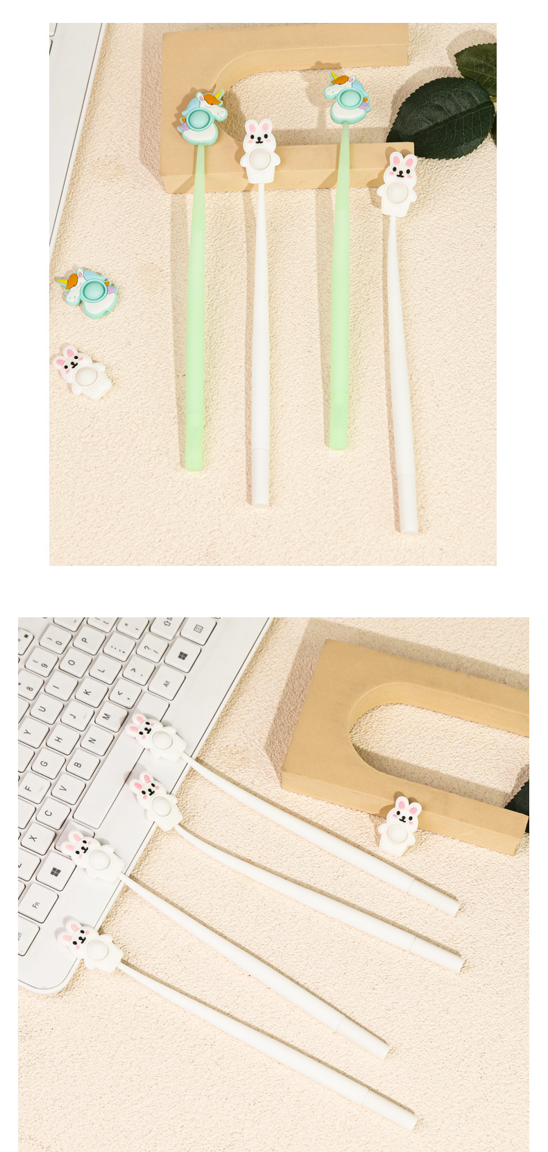 Creative bubble pen PVC soft rubber press and relieve pressure Unicorn shake student signature gel pen wholesale multi-color pen types pic 7