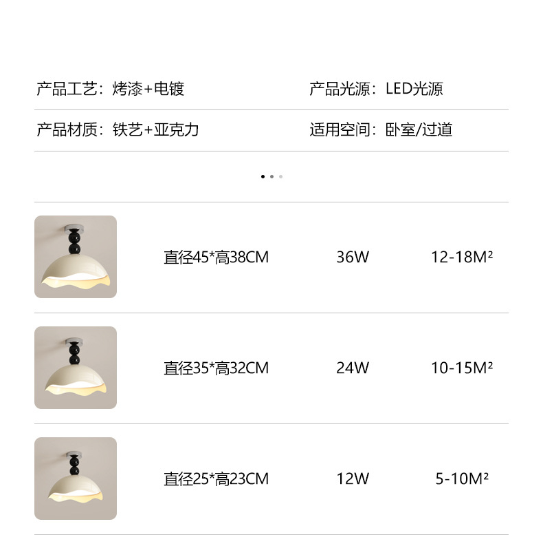 Creative cream-eggshell, ancient-style bedroom ceiling lamp, girlish style, ins Memphis, high-end bedroom room lamp pic 17