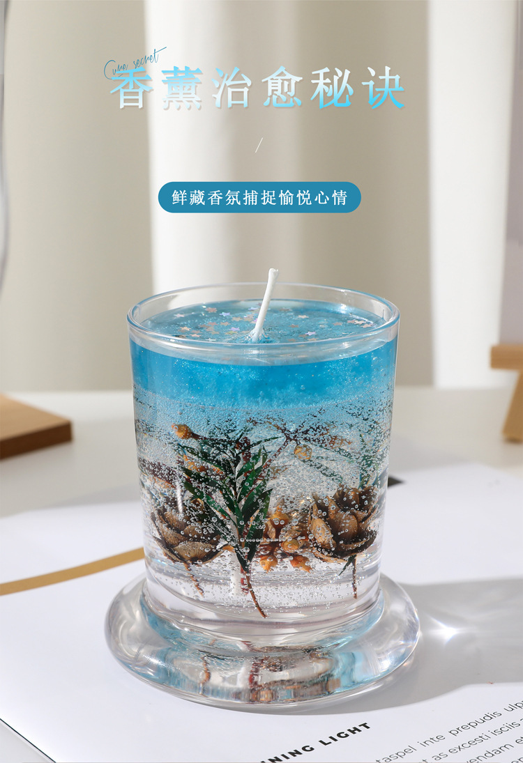 海洋果冻蜡香薰蜡烛创意摆件家居装饰伴手礼无烟香氛生日礼物详情4