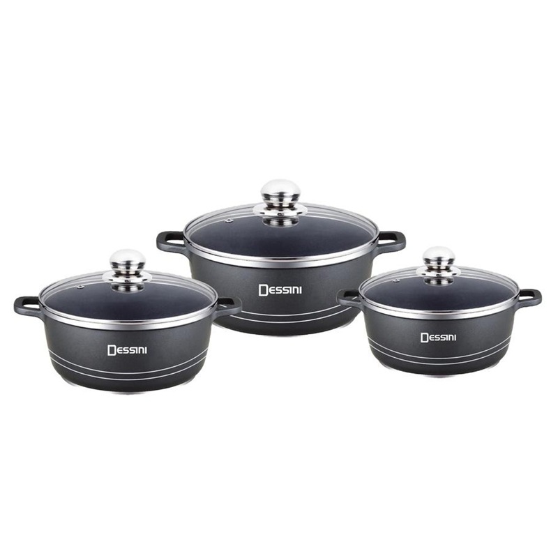 6pcs sauce pot set 6-piece soup pot Non-stick set Aluminum die-cast pot 32/36/40CM set pic 1