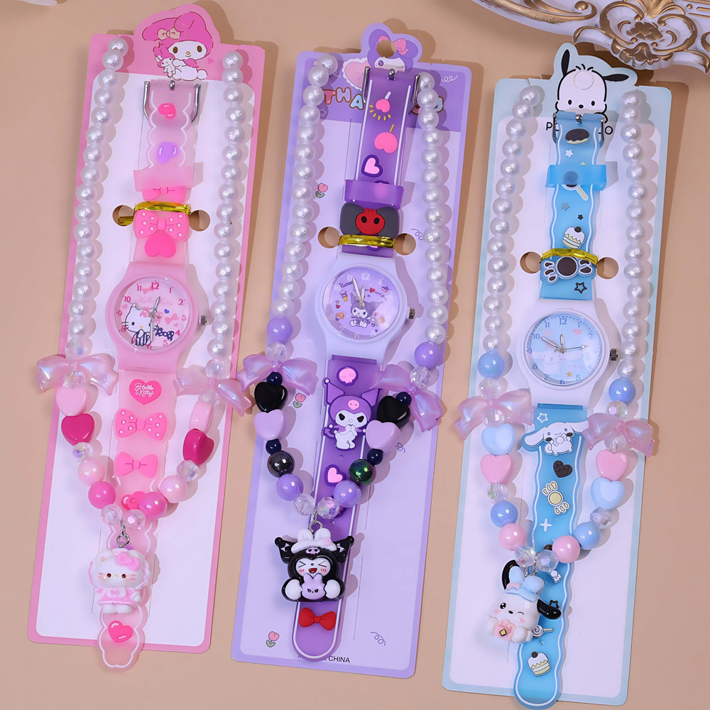 可爱卡通项链套装儿童手表三丽鸥小学生手表高颜值女孩watch饰品详情8