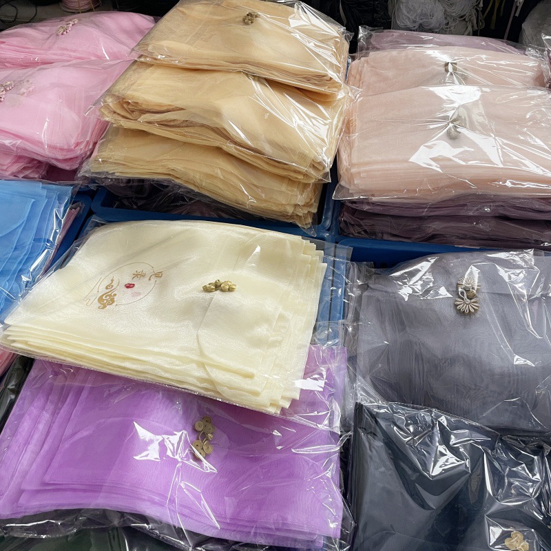 高密度无光纱翻盖袋丝巾旗袍内衣服饰专用包装袋中国风信封收纳袋详情5