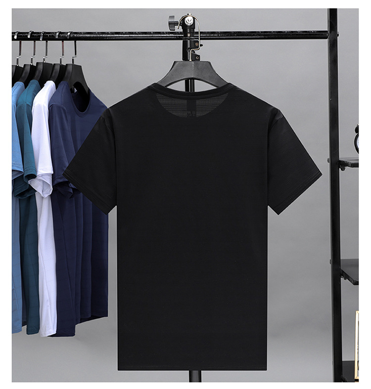 夏季情侣款高弹冰丝速干T恤高品质运动休闲百搭宽松防紫外线短袖详情12