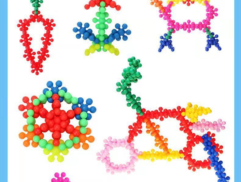 幼儿园桌面雪花片男孩女孩拼插梅花积木儿童益智早教玩具拼装拼图详情14