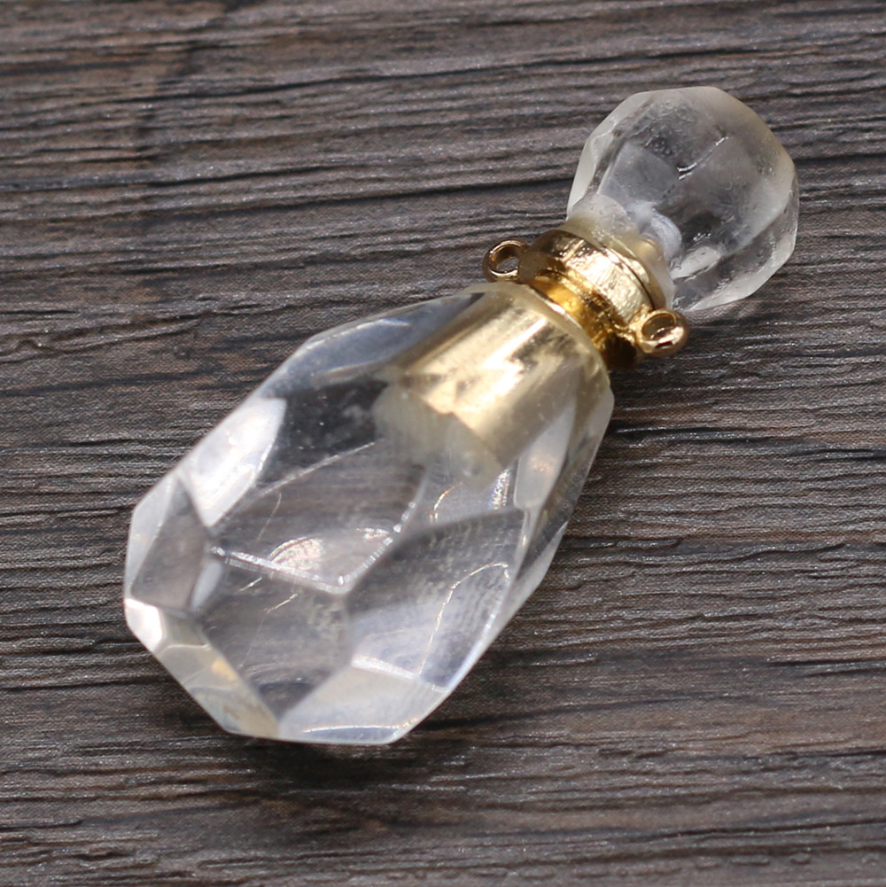 Exquisite natural semi-precious stone perfume bottles, white crystal, various shapes, DIY accessories, fashionable and exquisite wholesale production pic 73