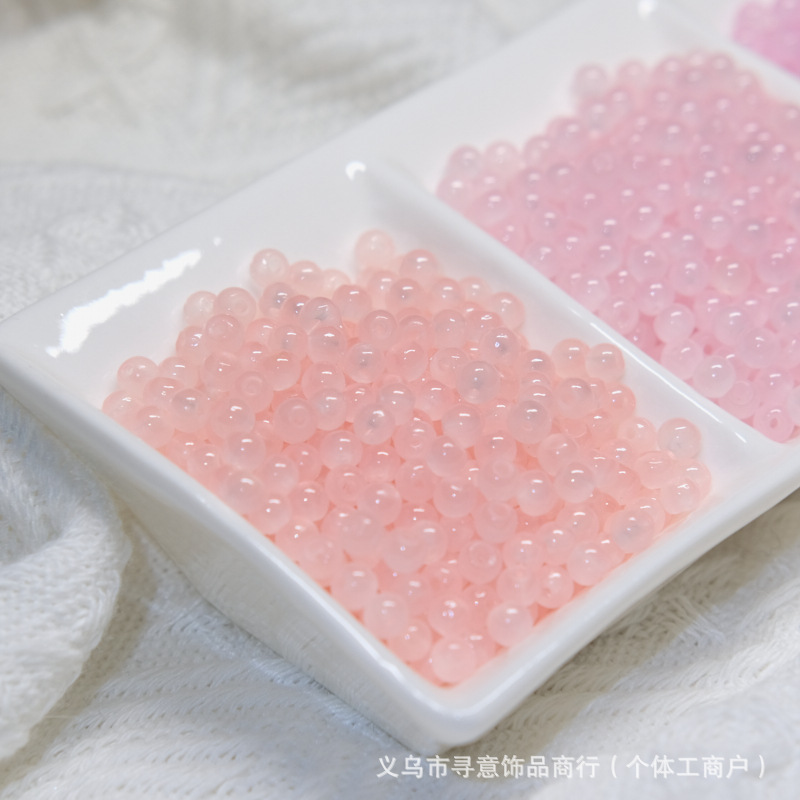 Cat-eye feel, 4mm light-colored macaron, high-quality rice bead glass, DIY handcrafted material accessories, wholesale of loose beads and string beads pic 14