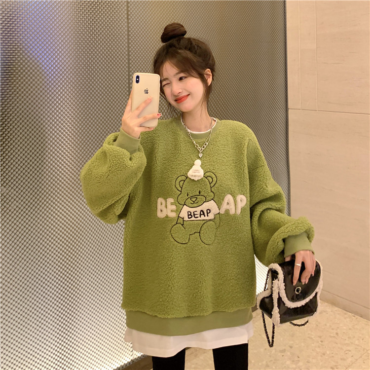 Here are two new autumn 2024 embroidered loose long-sleeved sweatshirts for women pic 10