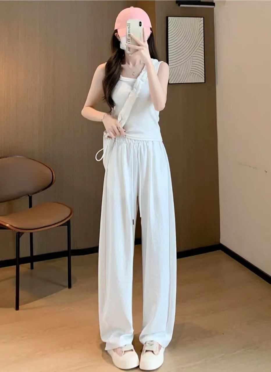 弯刀裤阔腿裤女夏季薄款高腰垂感宽松小个子休闲直筒显瘦拖地裤子详情7