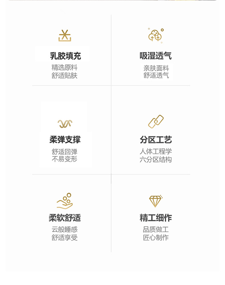 泰国乳胶枕头一对家用天然橡胶枕芯单人护颈枕枕芯助睡眠单只枕头详情2