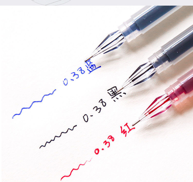 Wholesale of large-capacity diamond plastic full-needle gel pen for student examination signature, carbon 0.5mm pic 7