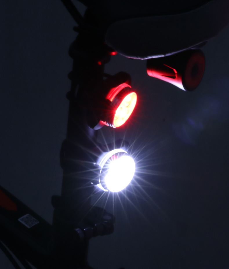 New mountain bike, bicycle, USB warning light, bicycle headlight + taillight, LED emergency light, cycling accessories pic 8
