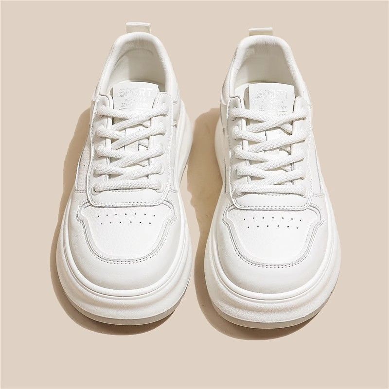 头层牛皮～真皮厚底小白鞋女鞋子百搭板鞋2025新款透气休闲运动鞋详情6