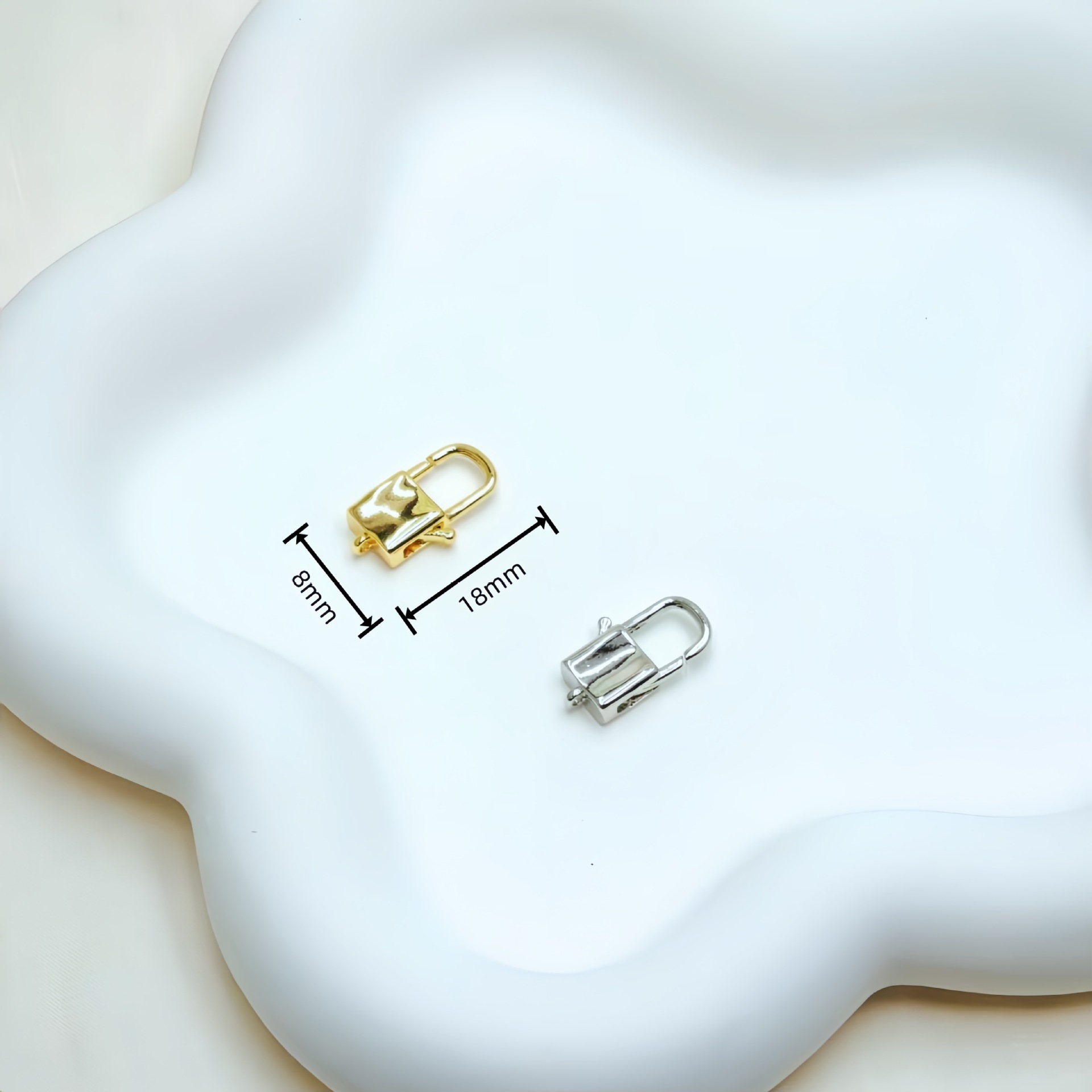 diy铜镀18K真金手工异型龙虾扣饰品配件批发 保色万能扣串珠手链详情10
