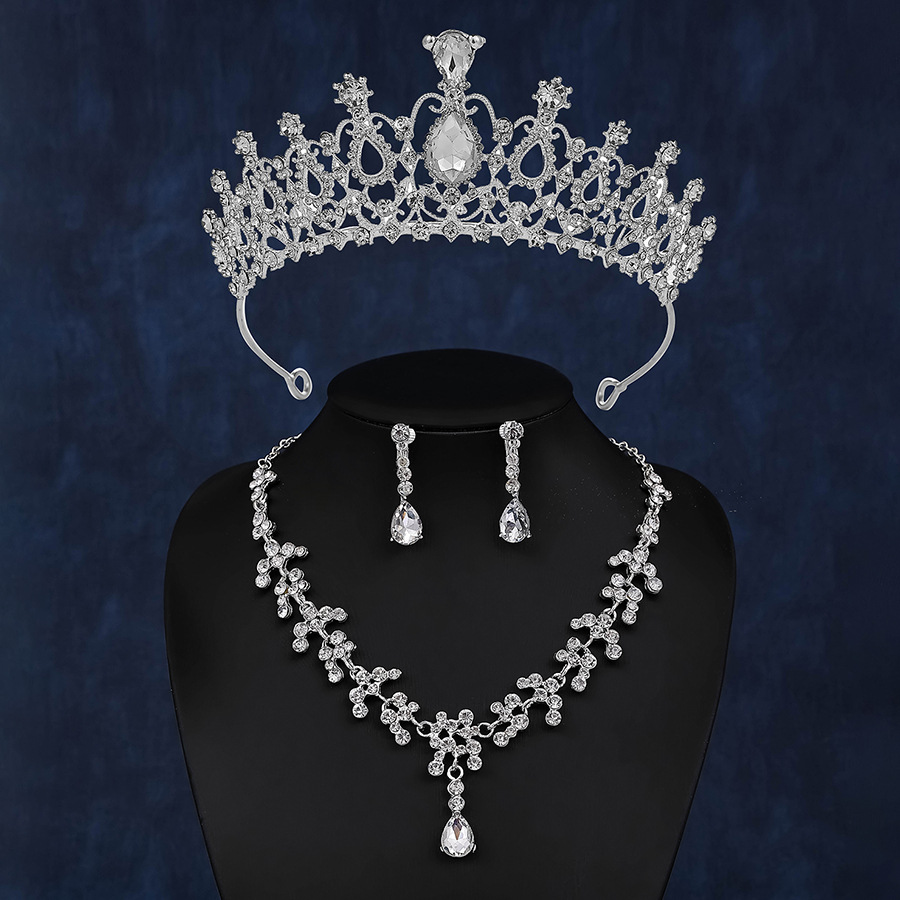 新娘皇冠婚纱礼服头饰生日成人礼演出百搭水钻发箍奢华王冠批发详情26