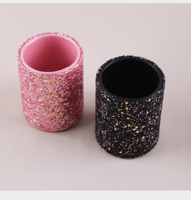 卓尔雅美妆眉笔收纳筒批发桌面梳妆台彩妆美甲店防尘化妆刷收纳桶美容护肤彩妆工具详情20