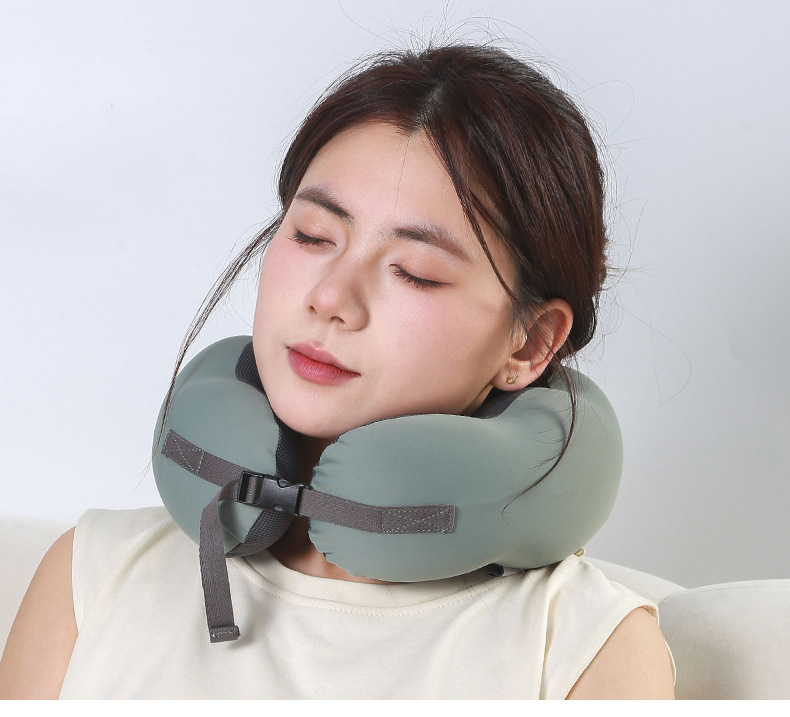 U型枕记忆棉护颈枕冰凉感颈枕办公午睡旅行便携神器记忆棉豌豆枕详情2